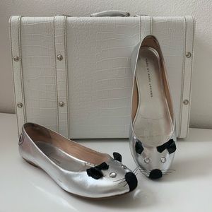 Marc by Marc Jacobs Silver mouse flats size 36.5